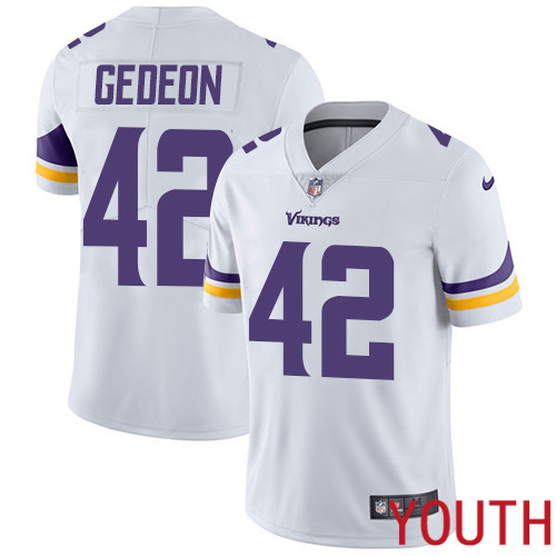 Minnesota Vikings #42 Limited Ben Gedeon White Nike NFL Road Youth Jersey Vapor Untouchable->minnesota vikings->NFL Jersey